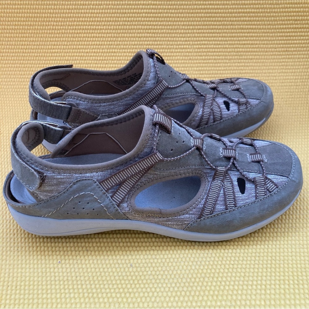 Earth Origins Women's Tan Brown Casual Shoes Fisherman Sandal Size 8.5 W